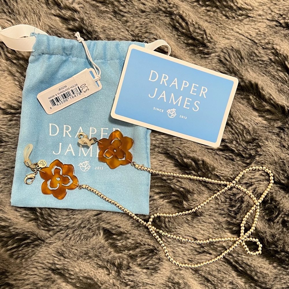 Draper James gold and tortoisehell glasses chain